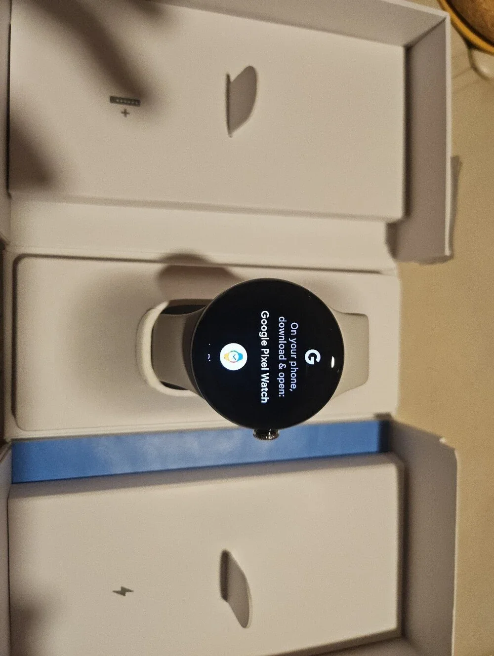 google Pixel Watch 2 — White Case with Black Display